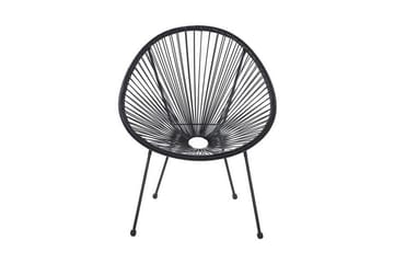 Cayaco Stol - Kunstrotting/Svart - Hagemøbler & utemiljø - Loungemøbler - Loungestol utendørs