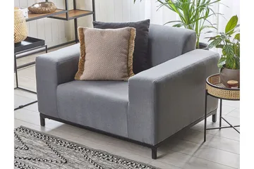 Hughen Lenestol 2-pk - Grå / Svart - Hagemøbler & utemiljø - Loungemøbler - Loungestol utendørs