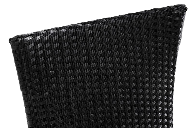 Jenny Justerbar Utendørs Spisestol – Regulerbar Lenestol i Kunstrotting - Svart - Hagemøbler & utemiljø - Loungemøbler - Loungestol utendørs