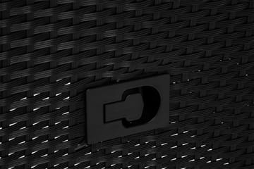 Jenny Justerbar Utendørs Spisestol – Regulerbar Lenestol i Kunstrotting - Svart - Hagemøbler & utemiljø - Loungemøbler - Loungestol utendørs