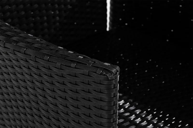 Jenny spisestol utendørs justerbar – justerbar utendørs lenestol i kunstrotting - Svart - Hagemøbler & utemiljø - Loungemøbler - Loungestol utendørs