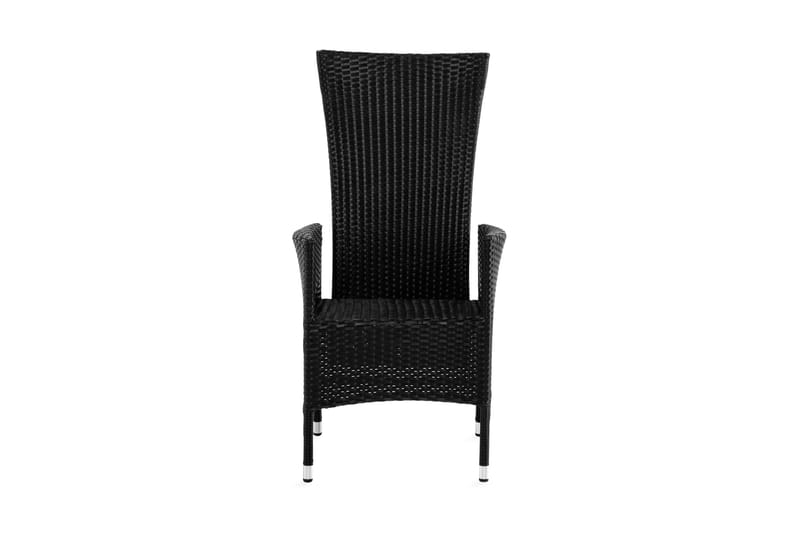 Jenny spisestol utendørs justerbar – justerbar utendørs lenestol i kunstrotting - Svart - Hagemøbler & utemiljø - Loungemøbler - Loungestol utendørs