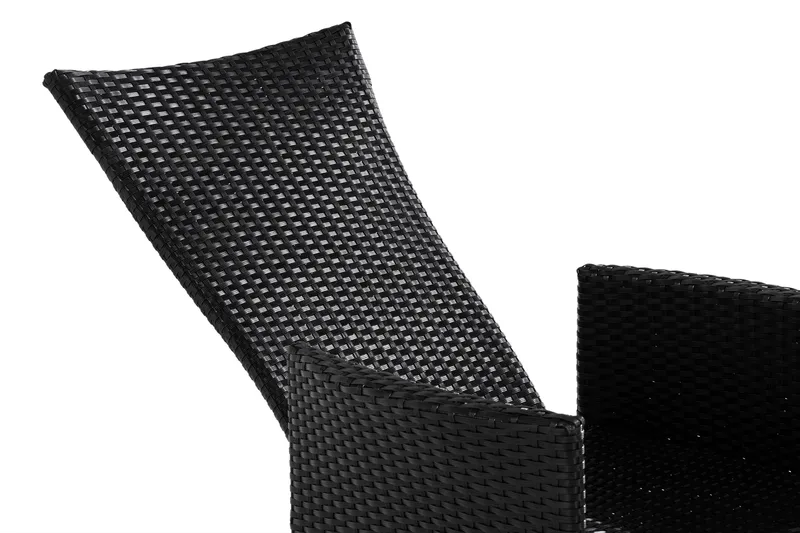 Jenny spisestol utendørs justerbar – justerbar utendørs lenestol i kunstrotting - Svart - Hagemøbler & utemiljø - Loungemøbler - Loungestol utendørs