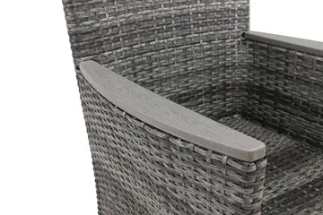 Lenestol Thor Lyx m Armleder - Grå/Aintwood - Hagemøbler & utemiljø - Loungemøbler - Loungestol utendørs