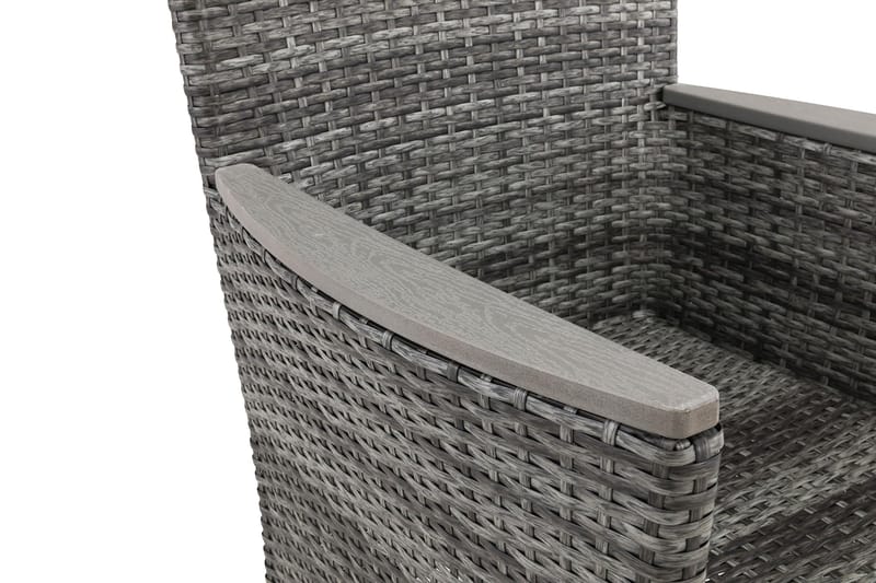 Lenestol Thor Lyx m Armleder - Grå/Aintwood - Hagemøbler & utemiljø - Loungemøbler - Loungestol utendørs