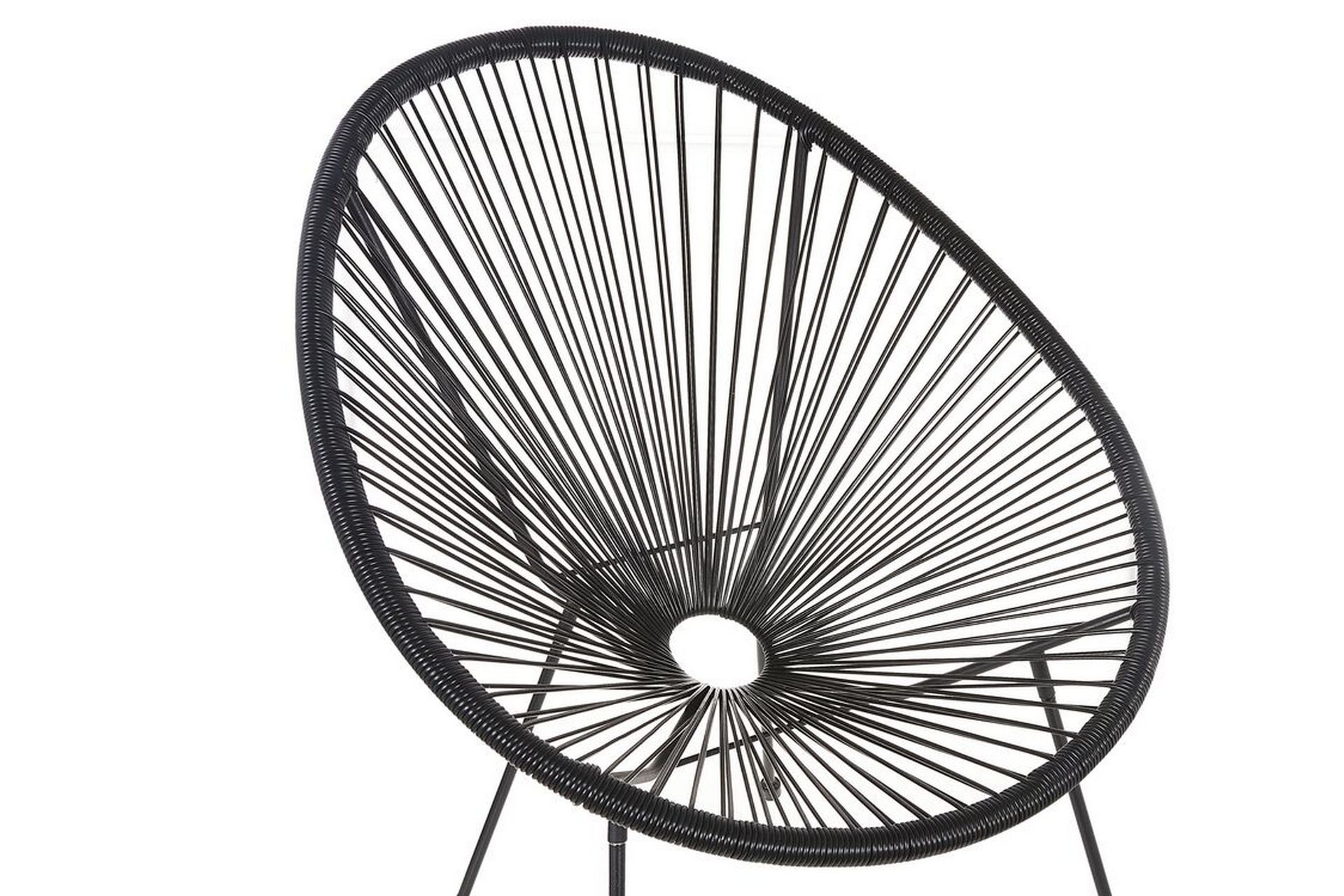 Stol Cayaco - Kunstrotting/Svart - Hagemøbler & utemiljø - Loungemøbler - Loungestol utendørs