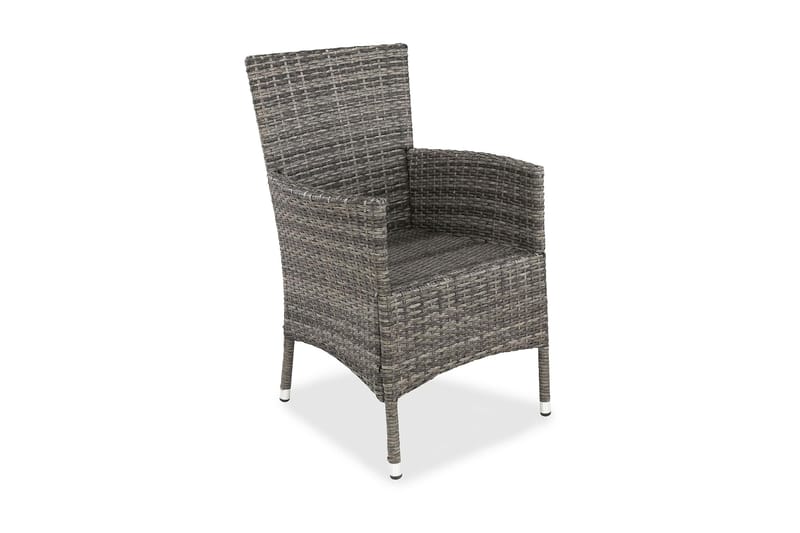 Thor utefåtölj – loungelenestol utemøbler i kunstrotting, Svart / grå