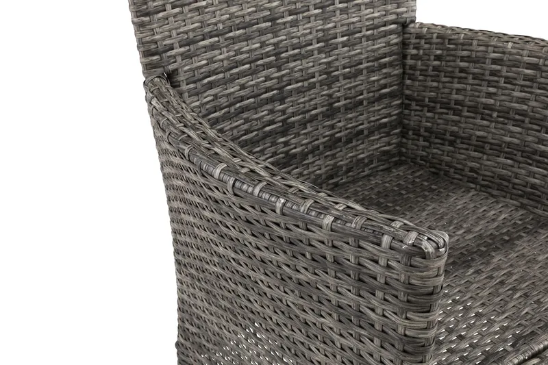 Thor utefåtölj – loungelenestol utemøbler i kunstrotting - Svart / grå - Hagemøbler & utemiljø - Loungemøbler - Loungestol utendørs