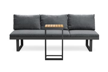 Samira Utesofa med sofabord – Solseng i aluminium - Grå - Hagemøbler & utemiljø - Loungemøbler - Loungesofaer