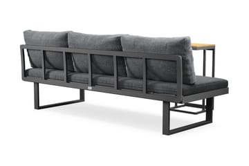 Samira Utesofa med sofabord – Solseng i aluminium - Grå - Hagemøbler & utemiljø - Loungemøbler - Loungesofaer