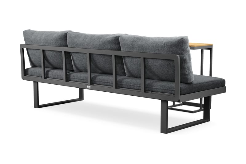 Samira Utesofa med sofabord – Solseng i aluminium - Grå - Hagemøbler & utemiljø - Loungemøbler - Loungesofaer