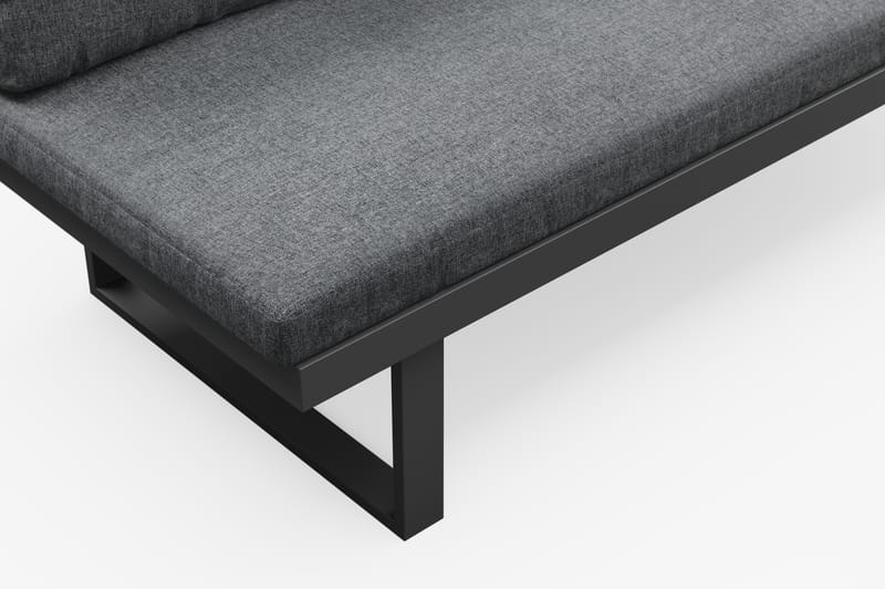 Samira Utesofa med sofabord – Solseng i aluminium - Grå - Hagemøbler & utemiljø - Loungemøbler - Loungesofaer
