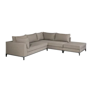 Sjeselongsofa 4-seter Sicilië utendørs - Taupe - Hagemøbler & utemiljø - Loungemøbler - Loungesofaer