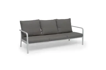Sofa Hillerstorp Hånger Hvit ramme Puter gråbeige - Hvit ramme Puter gråbeige - Hagemøbler & utemiljø - Loungemøbler - Loungesofaer