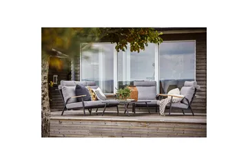 Sofa Hillerstorp Kungshult 3-seter Grå - Hagemøbler & utemiljø - Loungemøbler - Loungesofaer