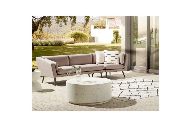 Soffa Beliani Loretello Beige/grå, Högervänd Beige||Grey Right-faced - Hagemøbler & utemiljø - Loungemøbler - Loungesofaer