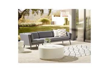 Soffa Beliani Loretello Beige/grå, Högervänd Grey Left-faced - Hagemøbler & utemiljø - Loungemøbler - Loungesofaer