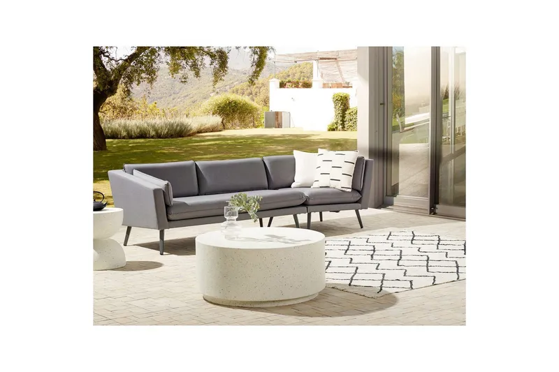 Soffa Beliani Loretello Beige/grå, Högervänd Grey Right-faced - Hagemøbler & utemiljø - Loungemøbler - Loungesofaer