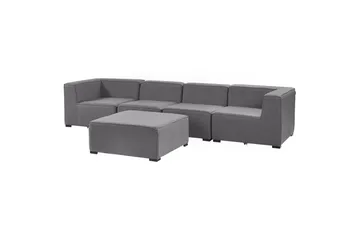 Soffa med fotpall Beliani Arezzo Beige/svart Grey, Black - Hagemøbler & utemiljø - Loungemøbler - Loungesofaer