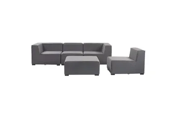 Soffa med fotpall Beliani Arezzo Beige/svart Grey, Black - Hagemøbler & utemiljø - Loungemøbler - Loungesofaer
