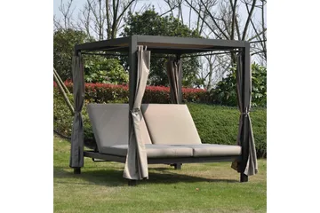 Marokko solseng - Mørkebrun/Beige - Hagemøbler & utemiljø - Loungemøbler - Solseng