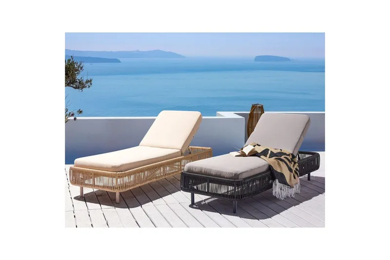 Solstol Osini - Grå, svart - Hagemøbler & utemiljø - Stoler & Lenestoler - Solsenger & solvogner