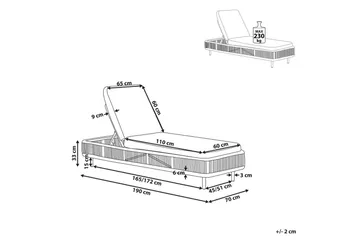 Solstol Osini - Naturlig, beige - Hagemøbler & utemiljø - Stoler & Lenestoler - Solsenger & solvogner