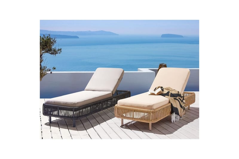 Solstol Osini - Naturlig, beige - Hagemøbler & utemiljø - Loungemøbler - Solseng