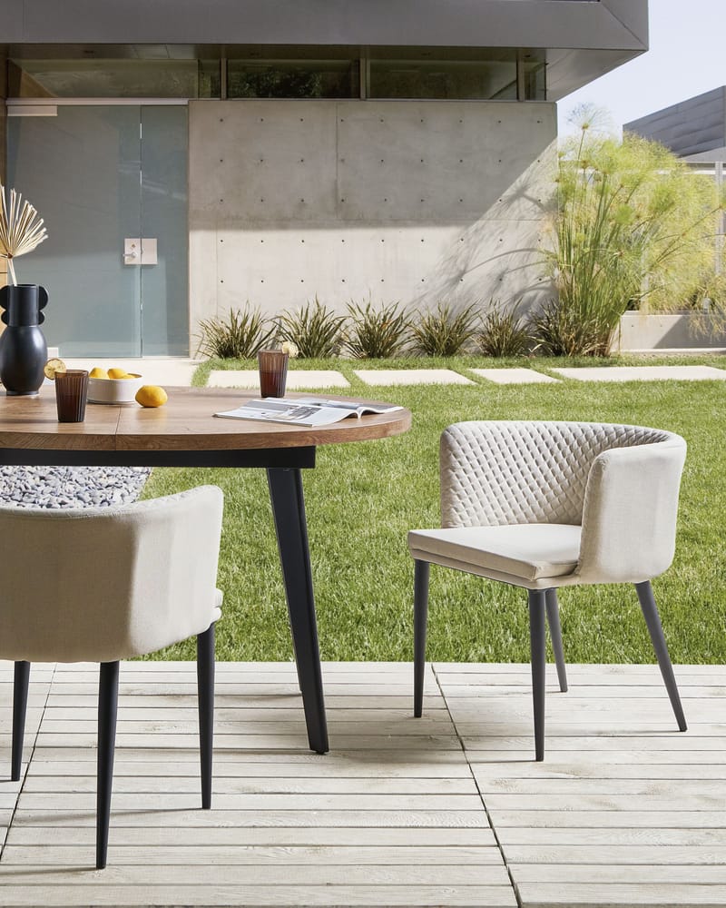 Stol utendørs Limasson - Beige/svart - Hagemøbler & utemiljø - Balkong & terrasse - Balkongmøbler - Balkongstoler