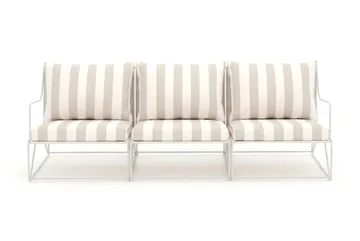 Usteryd 3-seters loungesofa - Beige/Stripet - Hagemøbler & utemiljø - Loungemøbler - Loungesofaer