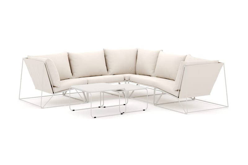 Usteryd utendørs hjørnesofa 5-seter vendbar, Beige/Beige