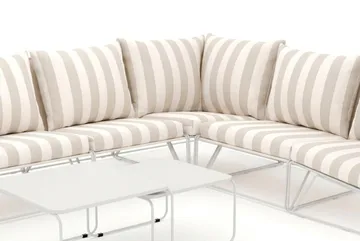 Usteryd utendørs L-sofa 7-seter vendbar - Beige/Stripet - Hagemøbler & utemiljø - Loungemøbler - Loungegrupper