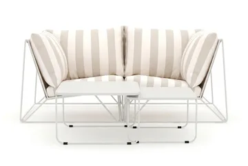 Usteryd utendørs rett 2-seters sofa - Beige/Stripete - Hagemøbler & utemiljø - Loungemøbler - Loungegrupper