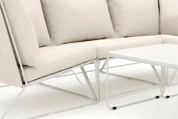 Usteryd utendørs rett 3-seters sofa - Beige/Beige - Hagemøbler & utemiljø - Loungemøbler - Loungesofaer