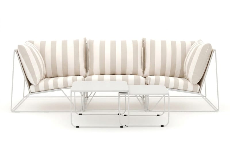 Usteryd utendørs rett 3-seters sofa - Beige/Stripet - Hagemøbler & utemiljø - Loungemøbler - Loungegrupper