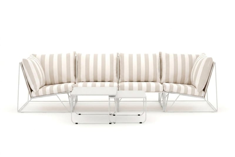 Usteryd utendørs rett 4-seters sofa - Beige/Stripet - Hagemøbler & utemiljø - Loungemøbler - Loungegrupper