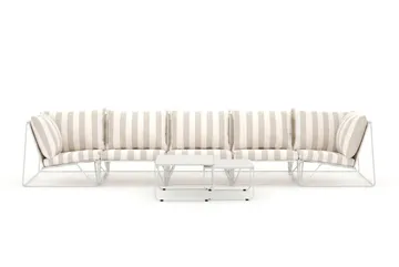 Usteryd utendørs rett 5-seters sofa - Beige/Stripet - Hagemøbler & utemiljø - Loungemøbler - Loungegrupper