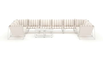 Usteryd utendørs U-sofa 10-seters med lukket avslutning - Beige/Striped - Hagemøbler & utemiljø - Loungemøbler - Loungegrupper