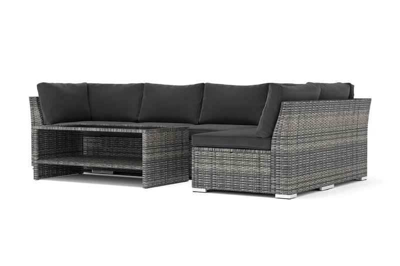 Wisconsin utendørs divansofa 5-seter vendbar, Grå