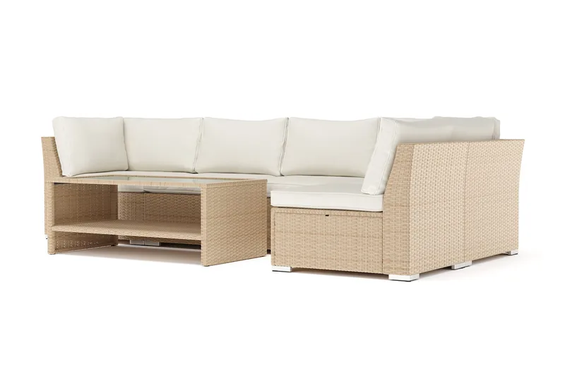 Wisconsin utendørs divansofa 5-seters vendbar, Beige