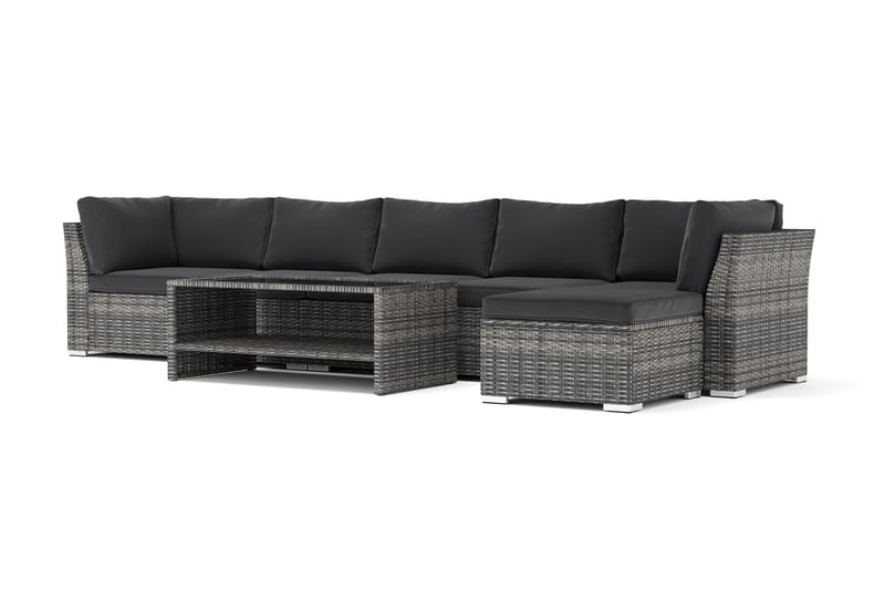 Wisconsin utendørs divansofa 6-seter, vendbar, Grå