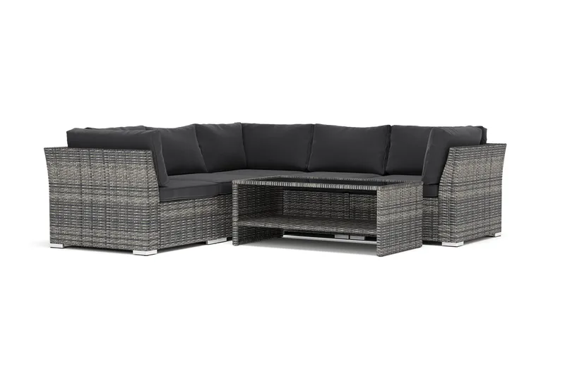 Wisconsin utendørs hjørnesofa 5-seter vendbar, Grå