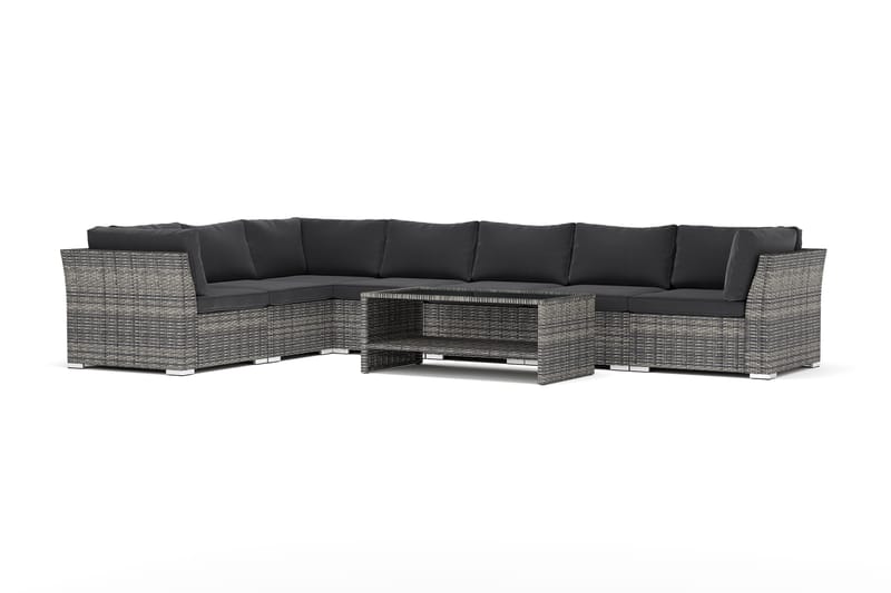 Wisconsin utendørs L-sofa 7-seter vendbar, Grå