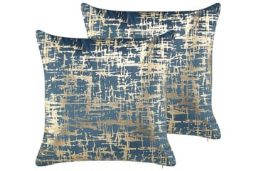 Beneton Utendørspute 45x45 cm - Blå/Gull - Hagemøbler & utemiljø - Puter - Hageputer