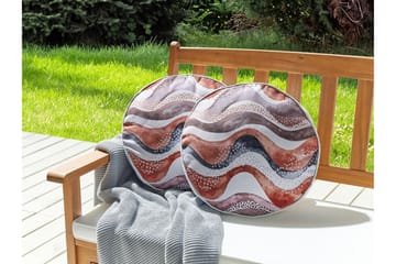 Cannole Utendørspute 40 cm Rund - Brun/Hvit/Sort - Hagemøbler & utemiljø - Puter - Hageputer