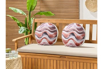 Cannole Utendørspute 40 cm Rund - Brun/Hvit/Sort - Hagemøbler & utemiljø - Puter - Hageputer