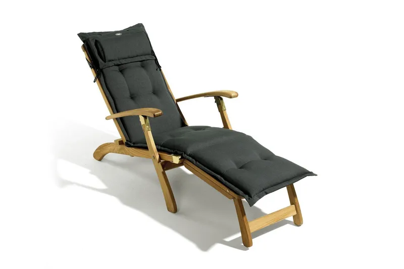 Däckstolsdyna Canyon med nackkudde Fritab Anthracite Grey - Hagemøbler & utemiljø - Puter - Dekkstolputer