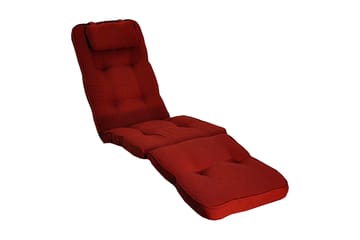 Däckstolsdyna Woodline med nackkudde Fritab Bordeaux - Hagemøbler & utemiljø - Puter - Dekkstolputer