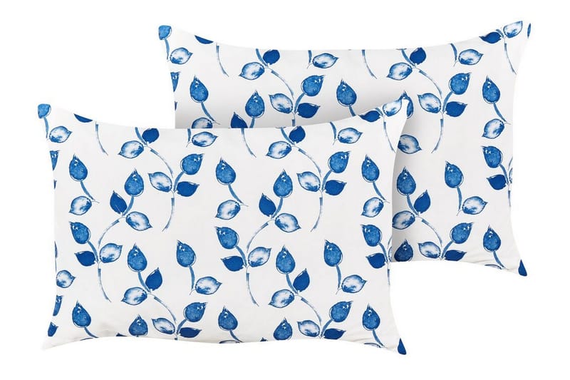 Fasano Utendørspute 42x60 cm - Hvit/Blå - Hagemøbler & utemiljø - Puter - Hageputer