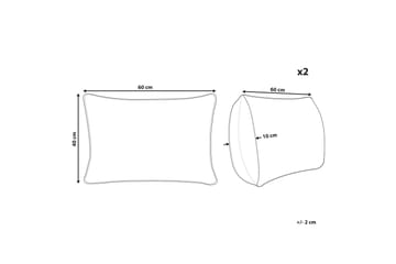 Fasano Utendørspute 42x60 cm - Hvit/Blå - Hagemøbler & utemiljø - Puter - Hageputer